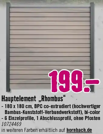 Hornbach Hauptelement „Rhombus“ Angebot
