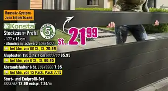 Hornbach Konsta Steckzaun-Profil Angebot