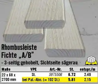 Hornbach Rhombusleiste Fichte „A/B" Angebot