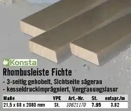 Hornbach Konsta Rhombusleiste Fichte Angebot