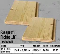 Hornbach Faseprofil Fichte „B“ Angebot