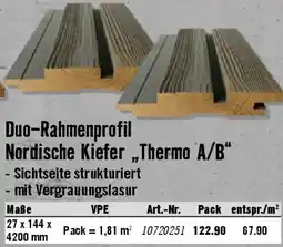 Hornbach Duo-Rahmenprofil Nordische Kiefer „Thermo A/B" Angebot
