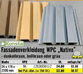 Hornbach Konsta Fassadenverkleidung WPC „Nativo" Angebot