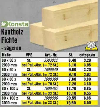 Hornbach Konsta Kantholz Fichte Angebot