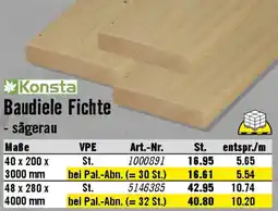 Hornbach Konsta Baudiele Fichte Angebot