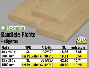 Hornbach Konsta Baudiele Fichte Angebot