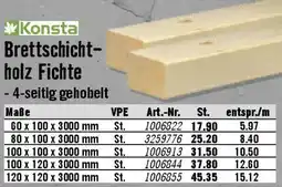 Hornbach Konsta Brettschichtholz Fichte Angebot