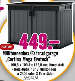 Hornbach Keter Mülltonnenbox/Fahrradgarage „Cortina Mega Evotech" Angebot