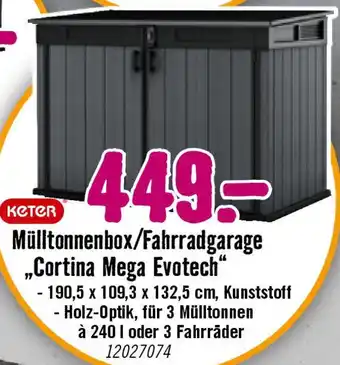 Hornbach Keter Mülltonnenbox/Fahrradgarage „Cortina Mega Evotech" Angebot