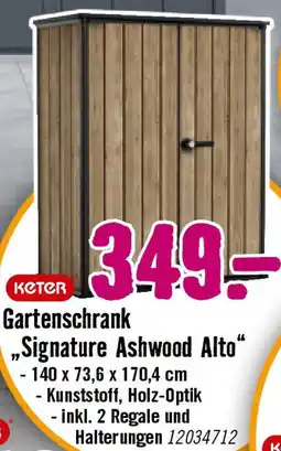 Hornbach Keter Gartenschrank „Signature Ashwood Alto" Angebot