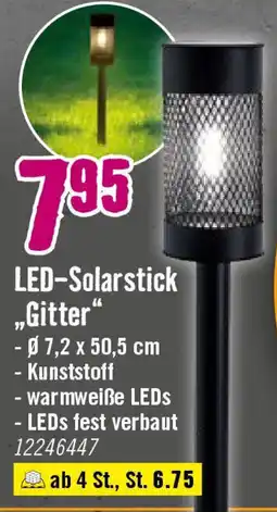 Hornbach LED-Solarstick „Gitter" Angebot