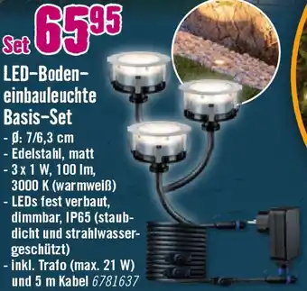 Hornbach LED-Bodeneinbauleuchte Basis-Set Angebot