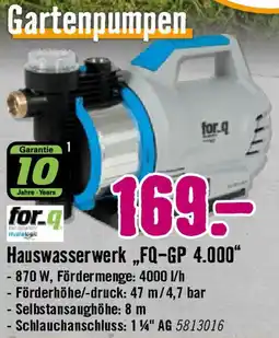 Hornbach for_q Hauswasserwerk „FQ-GP 4.000“ Angebot