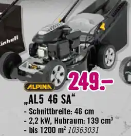 Hornbach ALPINA Benzin-Rasenmäher „AL5 46 SA“ Angebot