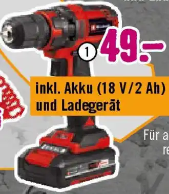Hornbach Einhell Akku-Bohrschrauber ,,TC-CD 18/35 Li" Angebot