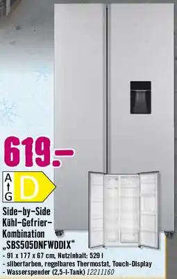 Hornbach PKM Side-by-Side Kühl-Gefrier-Kombination „SBS505DNFWDDIX" Angebot