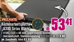 Hornbach PICCANTE Küchenarbeitsplatte A300 Sirius Black Angebot