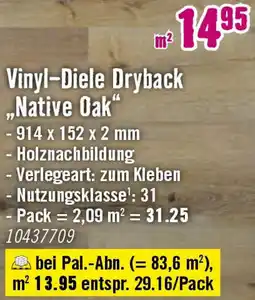 Hornbach Vinyl-Diele Dryback „Native Oak" Angebot