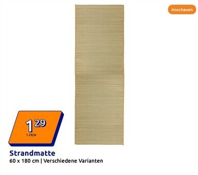 Action Strandmatte Angebot