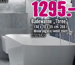 Hornbach Badewanne „Three" Angebot