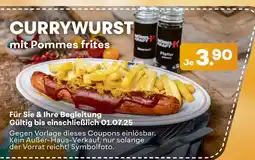 Möbel Kraft Currywurst mit pommes frites Angebot