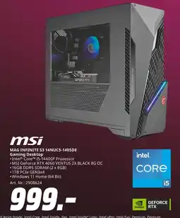 MediaMarkt Msi mag infinite s3 14nuc5-1405de gaming desktop Angebot