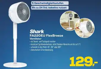 Euronics Shark fa220eu flexbreeze ventilator Angebot