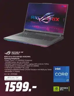 MediaMarkt Republic of gamers rog strix g16 (g614jv-n3524w) gaming notebook Angebot