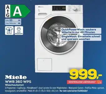 Euronics Miele wwb 360 wps waschautomat Angebot