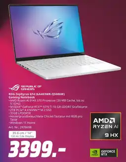 MediaMarkt Republic of gamers rog zephyrus g14 (ga403wr-qs086w) gaming notebook Angebot