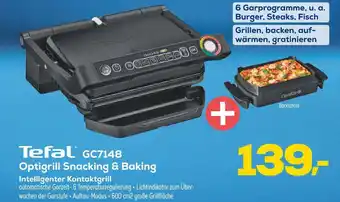 Euronics Tefal gc7148 optigrill snacking & baking Angebot