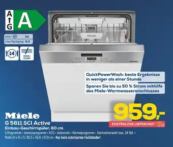 Euronics Miele g 5611 sci active einbau-geschirrspüler, 60 cm Angebot