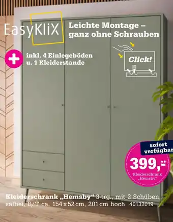 Höffner Easyklix kleiderschrank hemsby Angebot