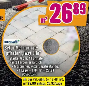 Hornbach Diephaus beton mehrformatpflaster „iway life“ Angebot