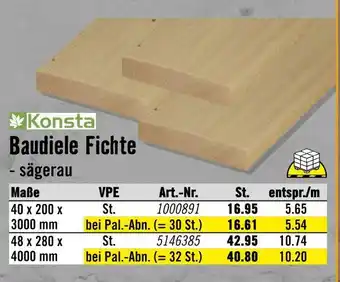 Hornbach Konsta baudiele fichte Angebot