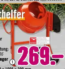 Hornbach Altrad betonmischer „hm p 135 l“ Angebot