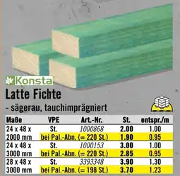 Hornbach Konsta latte fichte Angebot