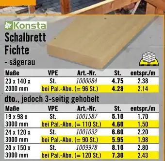 Hornbach Konsta schalbrett Angebot