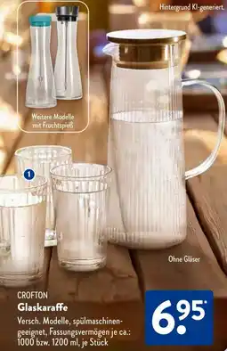 Aldi Süd CROFTON Glaskaraffe Angebot