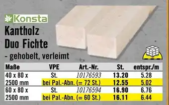 Hornbach Konsta kantholz duo fichte Angebot
