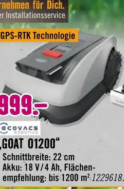 Hornbach Ecovacs robotics gps-rtk technologie goat 01200 Angebot