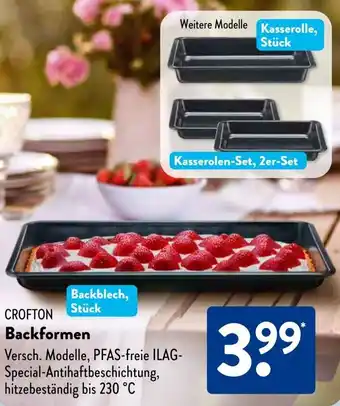 Aldi Süd CROFTON Backformen Angebot
