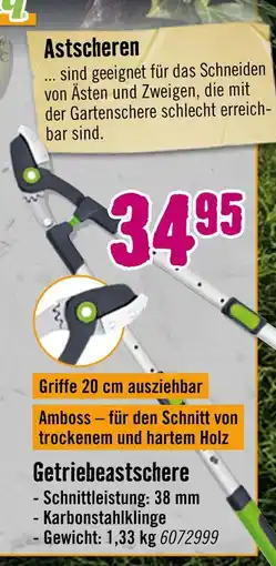 Hornbach Getriebeastschere Angebot