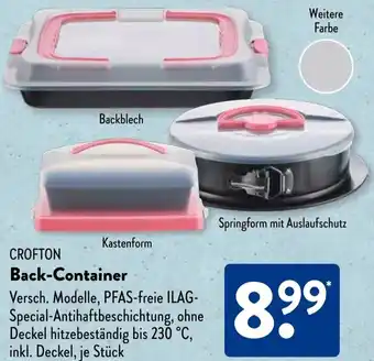 Aldi Süd CROFTON Back-Container Angebot