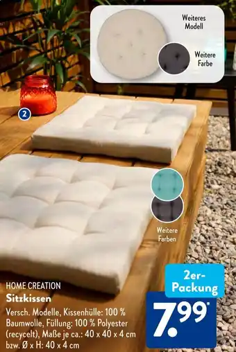 Aldi Süd HOME CREATION Sitzkissen Angebot