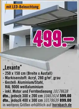 Hornbach Kassettenmarkisen ''levante'' Angebot