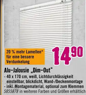 Hornbach Alu-jalousie „dim-out“ Angebot