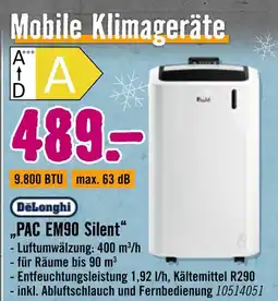 Hornbach Delonghi pac em90 silent Angebot
