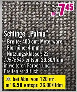 Hornbach Schlinge „palma“ Angebot