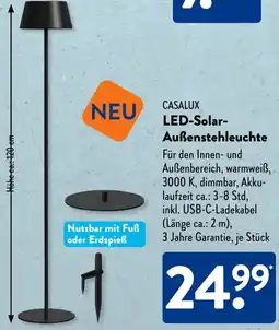 Aldi Süd CASALUX LED-Solar Außenstehleuchte Angebot